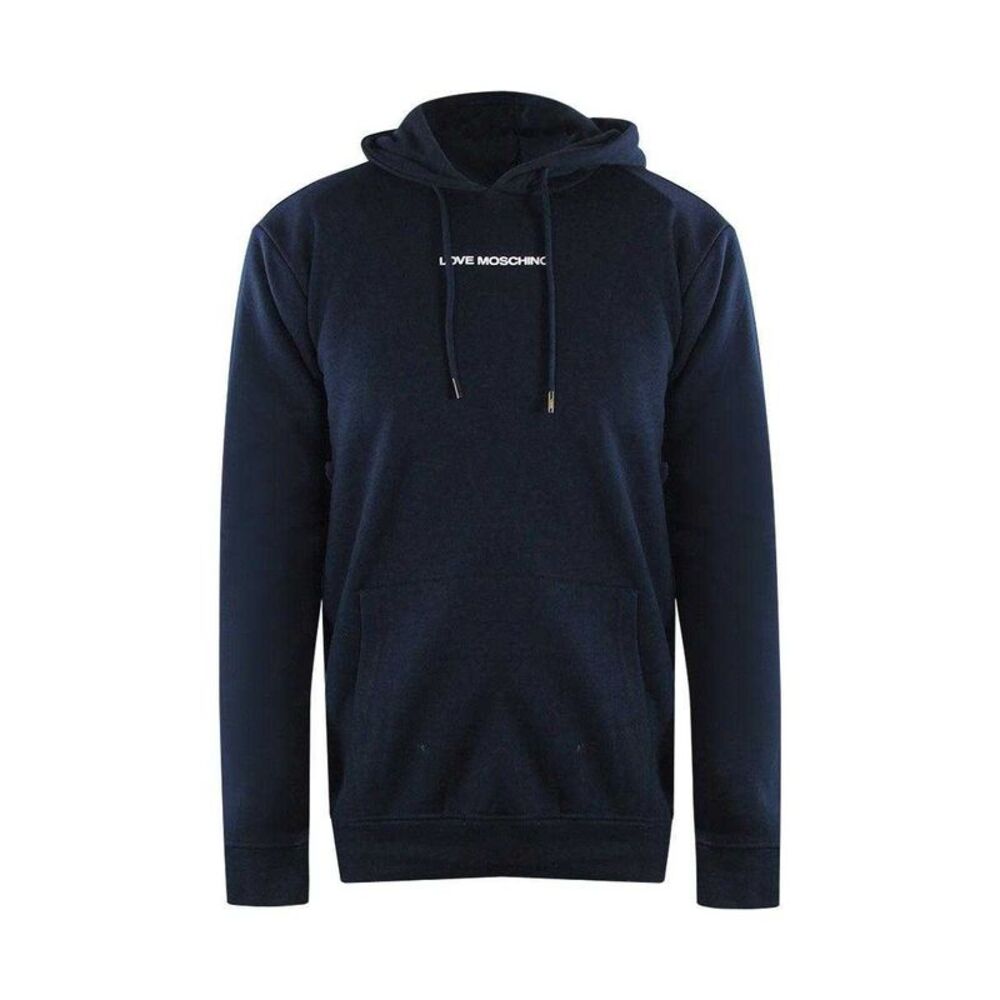 Love Moschino Mens Logo Hoodie / Navy Blue